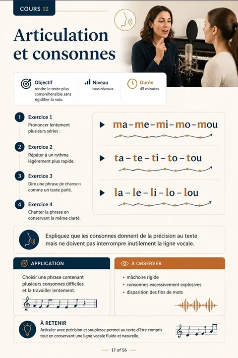 Cours 12 — Articulation et consonnes