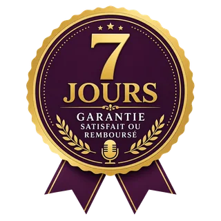Garantie de 7 jours - satisfait ou remboursé